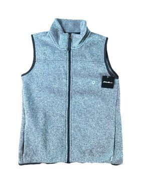 Eddie Bauer NWT Vest Mens Small Radiator Gray Full Zip Jacket Sleeveless Pocket